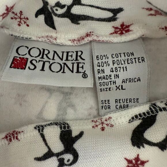 Vintage Cornerstone Snowflake Penguin Turtleneck XL - Picture 6 of 6